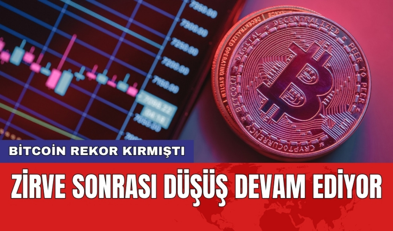 Bitcoin rekor kırmıştı: Zirve sonrası düşüş devam ediyor