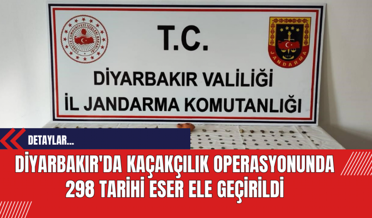 Diyarbakır'da Kaçakçılık Operasyonunda 298 Tarihi Eser Ele Geçirildi