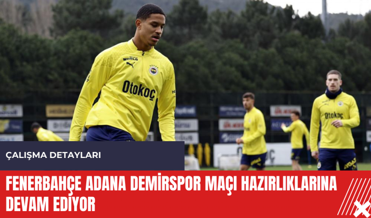 Fenerbahçe Adana Demirspor maçı hazırlıklarına devam ediyor