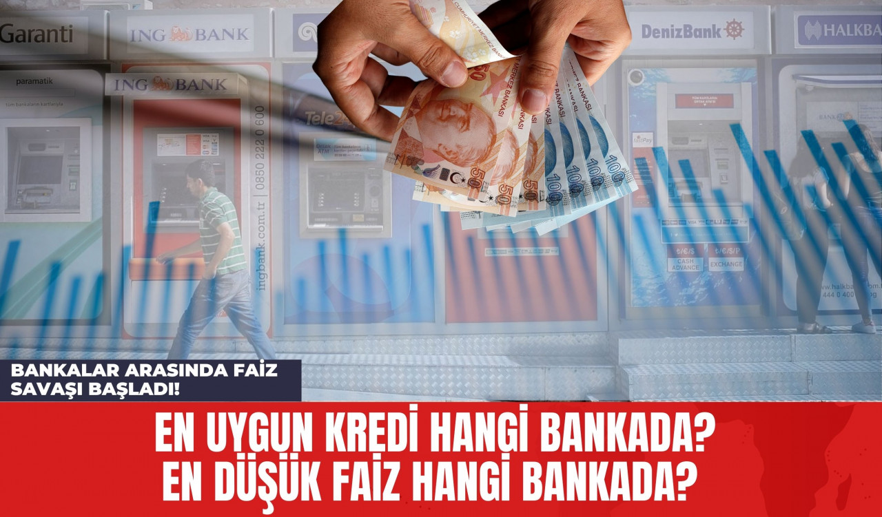 Bankalar Arasında Faiz Savaşı Başladı! En Uygun Kredi Hangi Bankada? En Düşük Faiz Hangi Bankada?