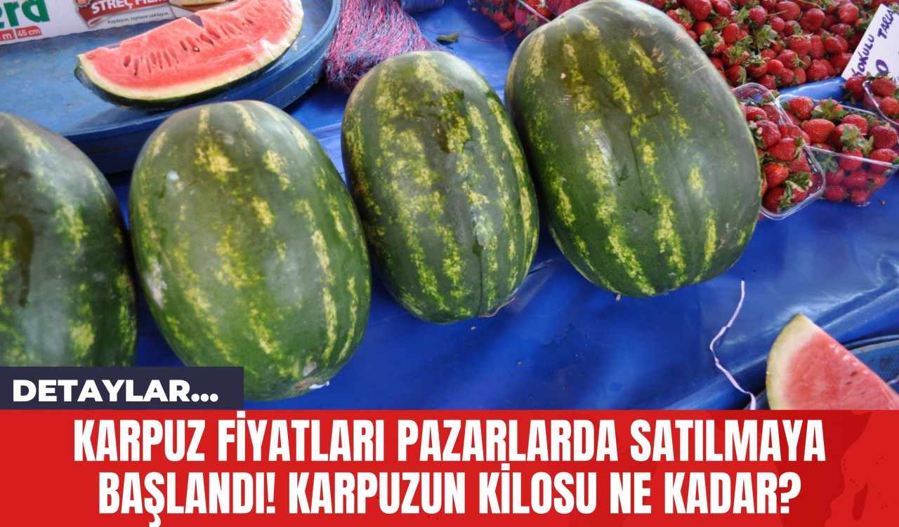 Karpuz Pazarlarda Satılmaya Başlandı! Karpuzun Kilosu Ne Kadar?