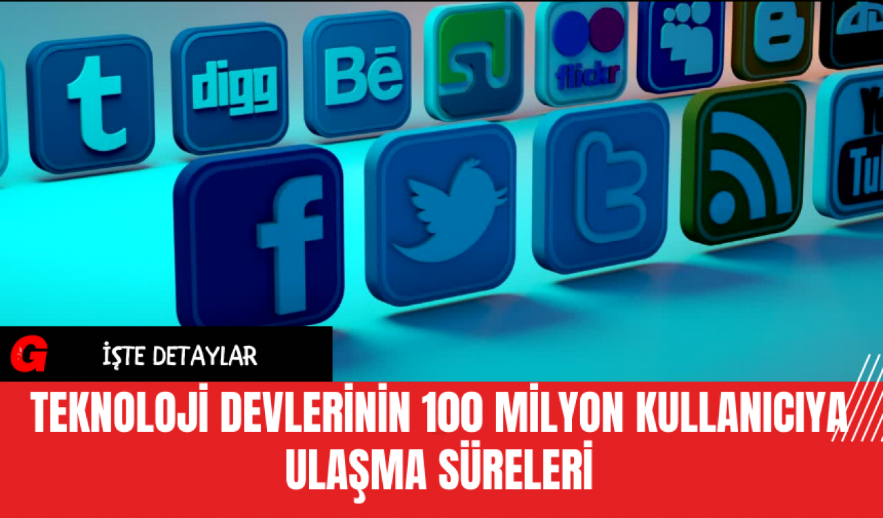 Teknoloji Devlerinin 100 Milyon Kullanıcıya Ulaşma Süreleri