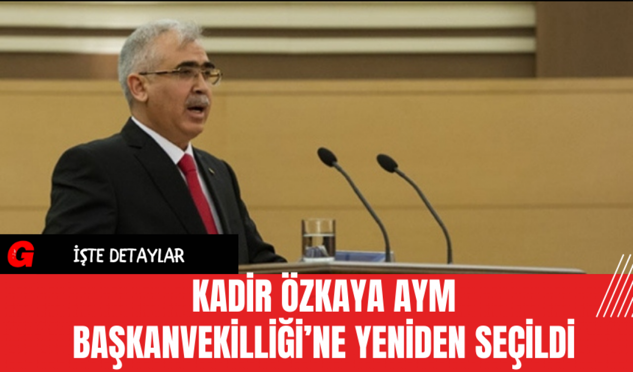 Kadir Özkaya AYM Başkanvekilliği’ne Yeniden Seçildi