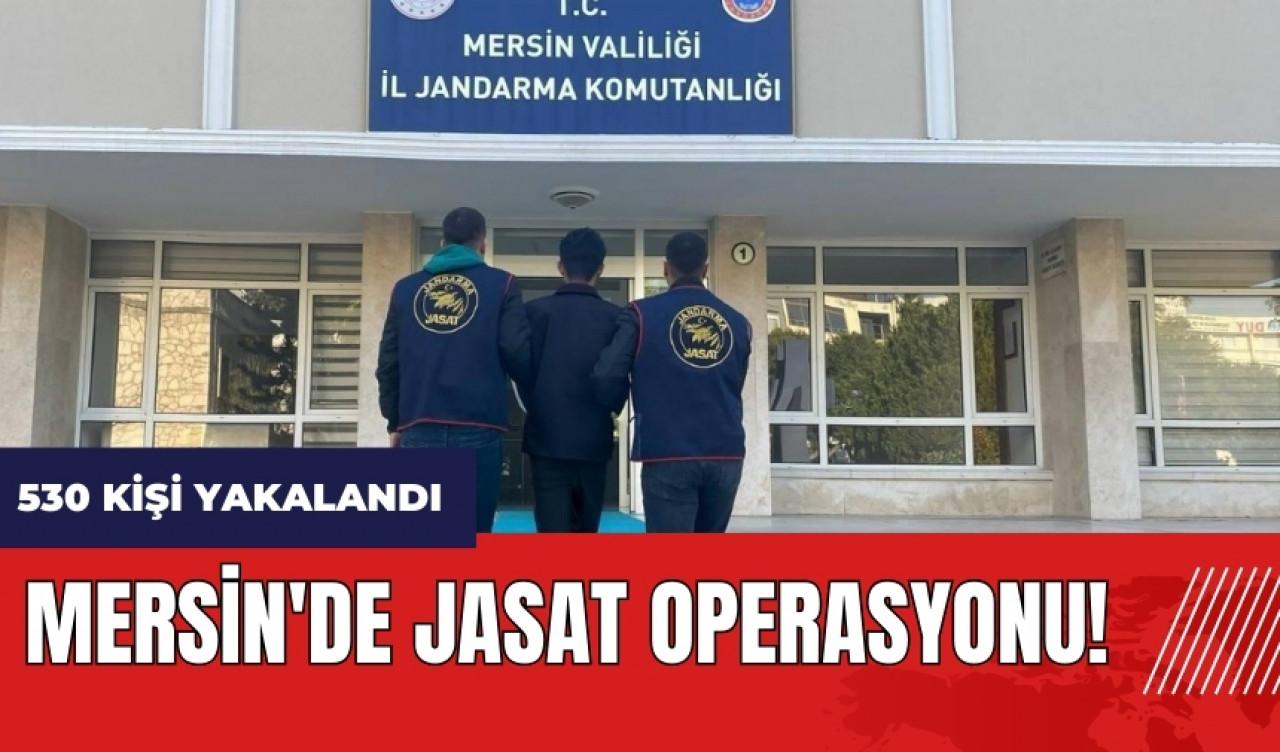 Mersin'de JASAT operasyonu! 530 kişi yakalandı