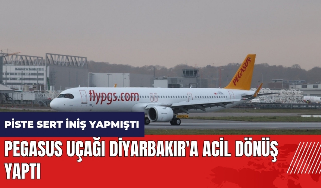 Piste sert iniş yapan Pegasus uçağı Diyarbakır'a acil dönüş yaptı