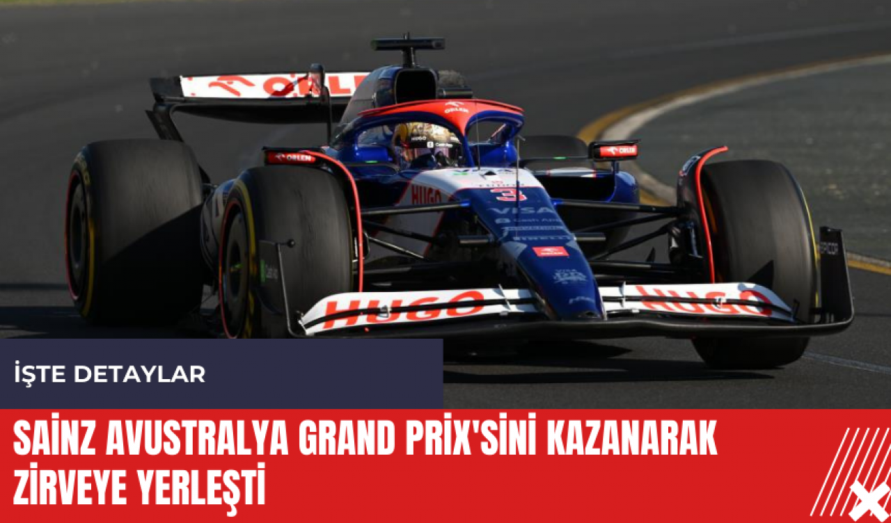 Sainz Avustralya Grand Prix'sini kazanarak zirveye yerleşti