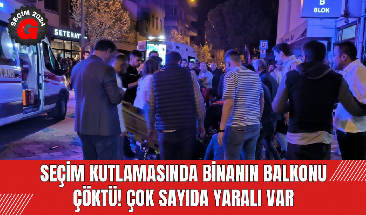 Seçim Kutlamasında Binanın Balkonu Çöktü! Çok Sayıda Yaralı Var