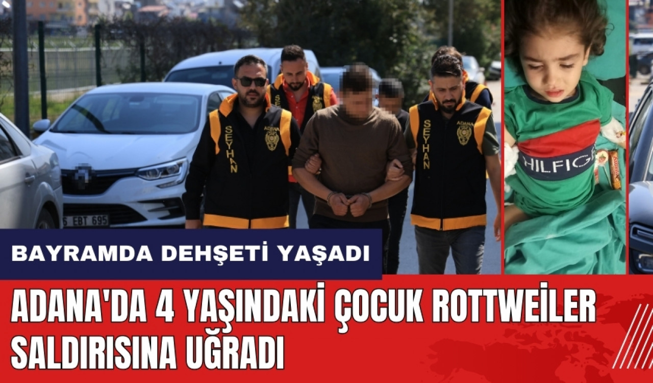 Adana'da 4 yaşındaki çocuk Rottweiler saldırısına uğradı