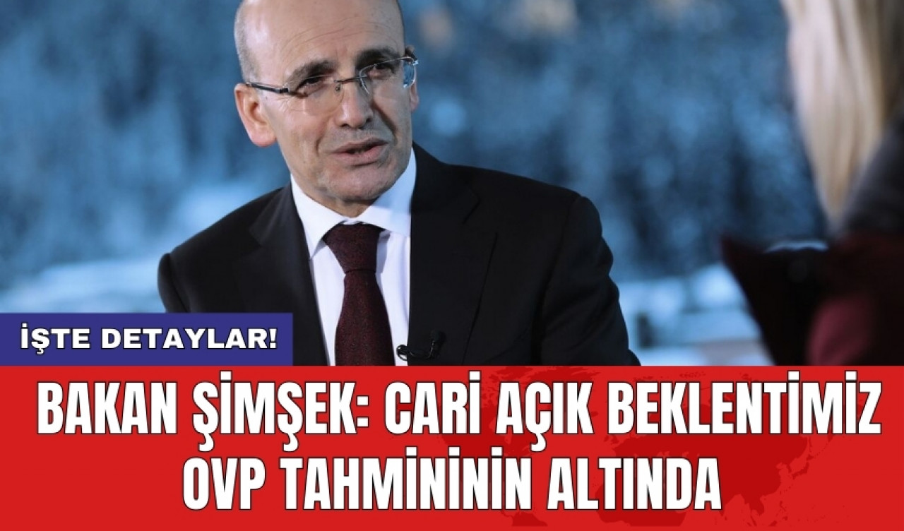 Bakan Şimşek: Cari açık beklentimiz OVP tahmininin altında