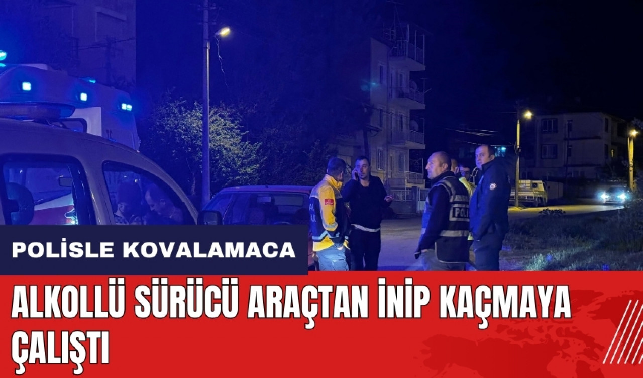 Burdur'da polisle kovalamaca! Alkollü sürücü araçtan inip kaçmaya çalıştı