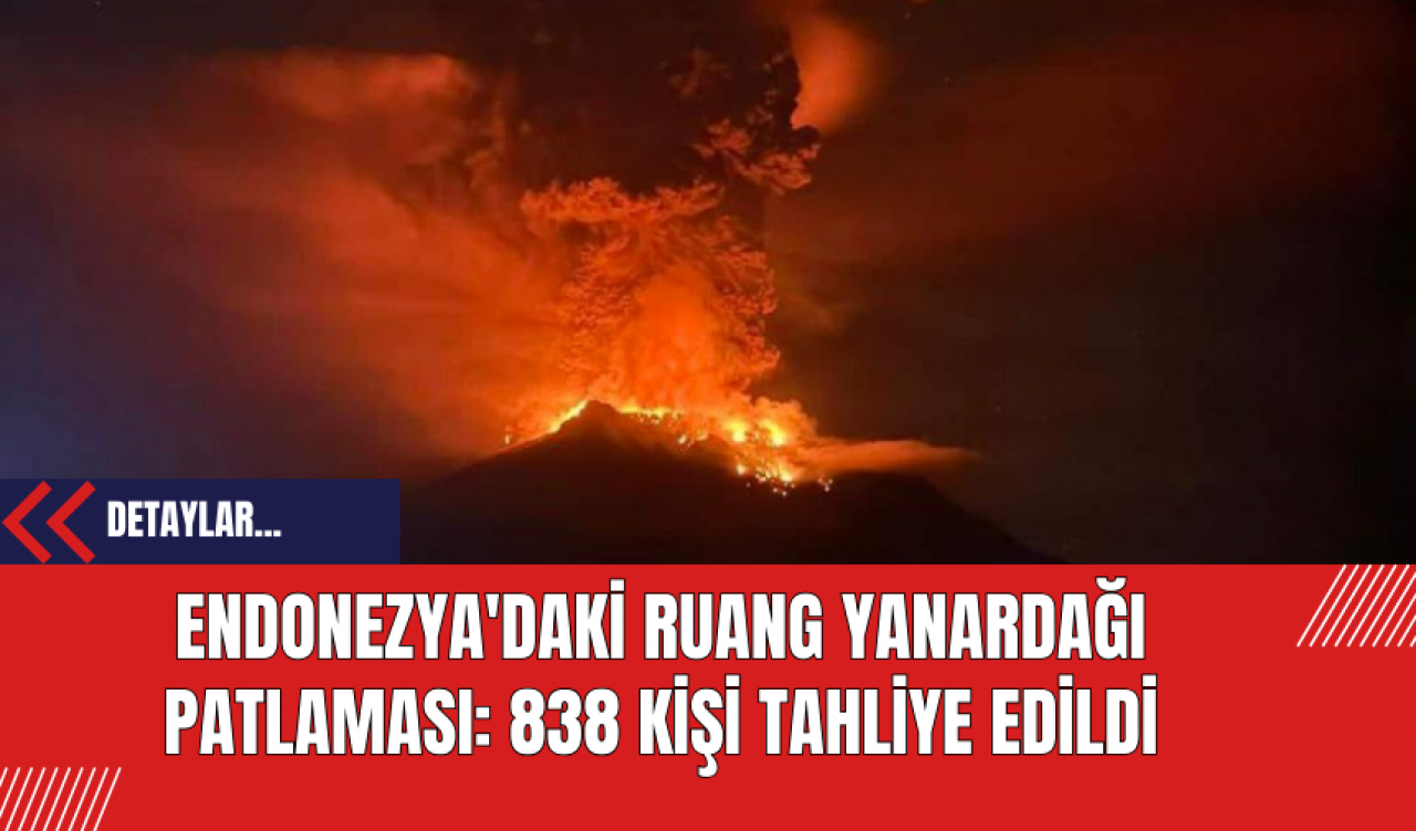 Endonezya'daki Ruang Yanardağı Patlaması: 838 Kişi Tahliye Edildi