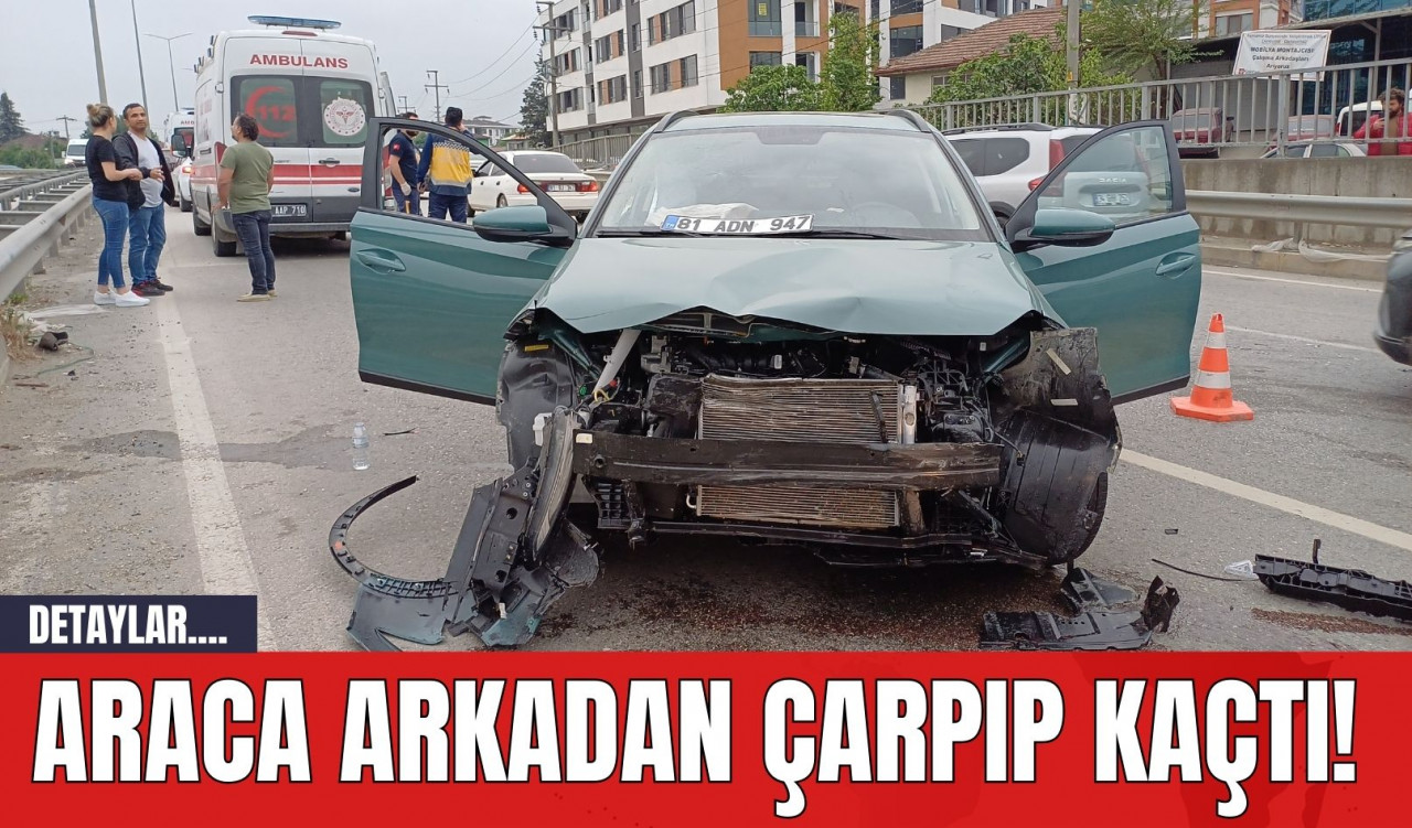 Araca Arkadan Çarpıp Kaçtı!