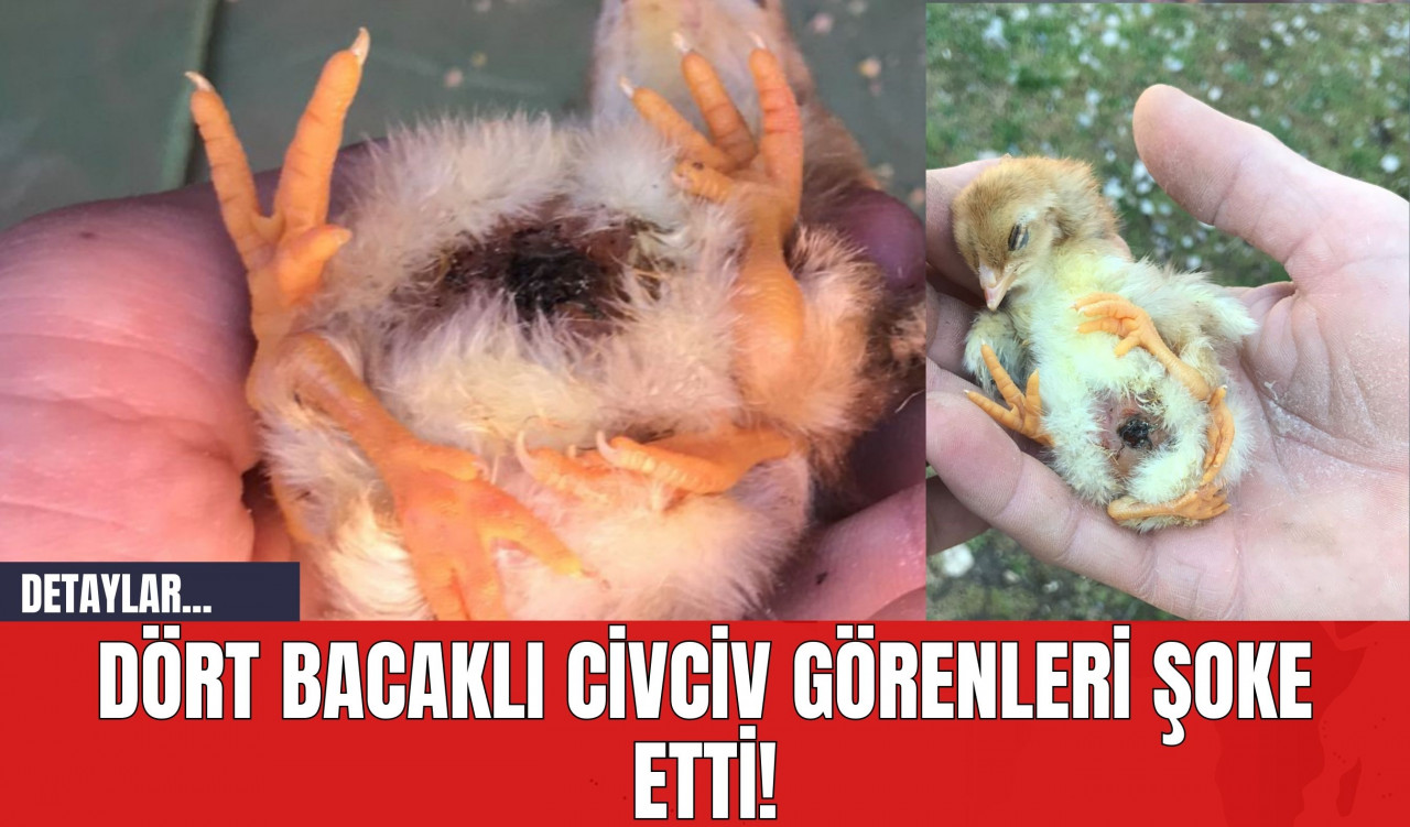 Dört Bacaklı Civciv Görenleri Şoke Etti!