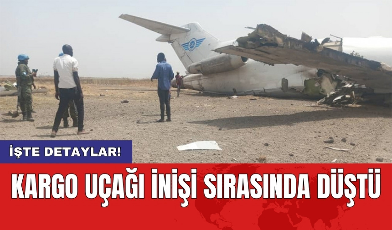 Kargo uçağı inişi sırasında düştü