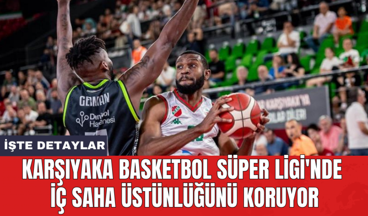 Karşıyaka Basketbol Süper Ligi'nde iç saha üstünlüğünü koruyor