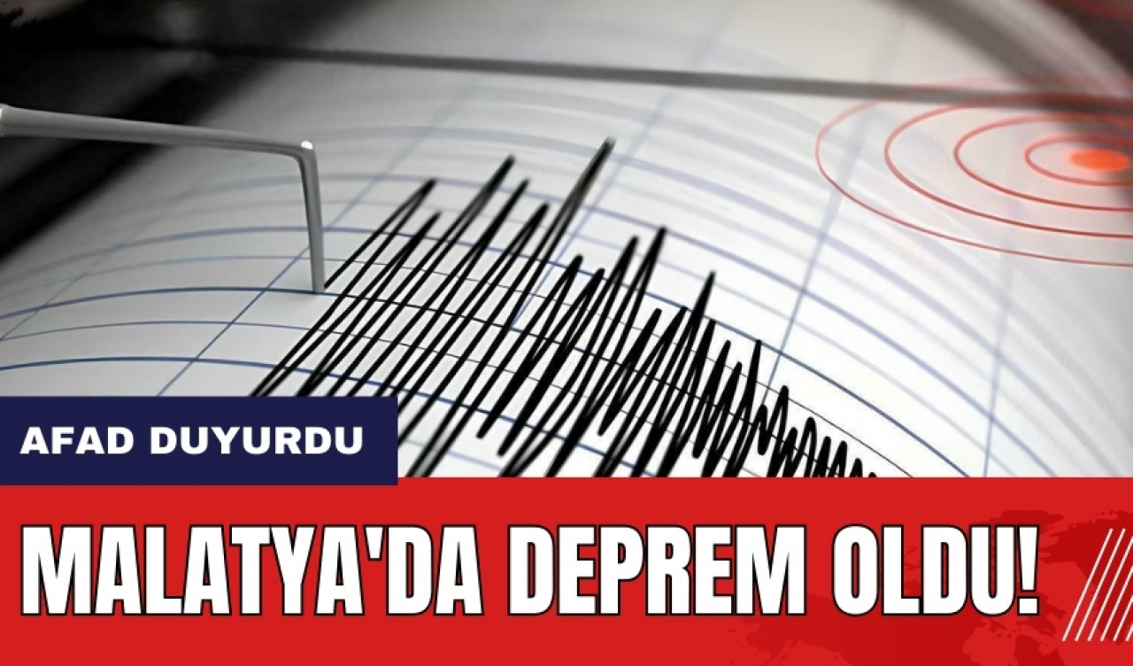 Malatya'da deprem oldu!