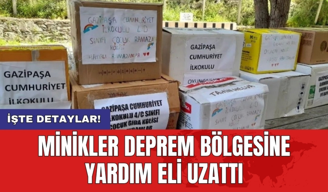 Minikler deprem bölgesine yardım eli uzattı