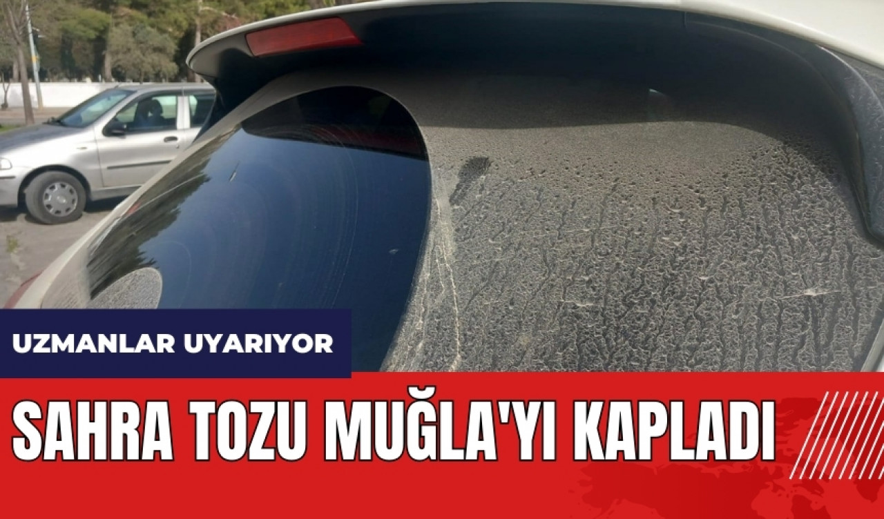 Sahra tozu Muğla'yı kapladı