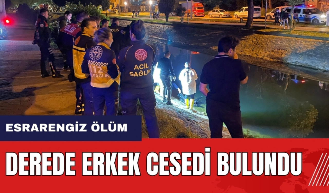 Sakarya'da esrarengiz ölüm! Derede erkek ces*di bulundu