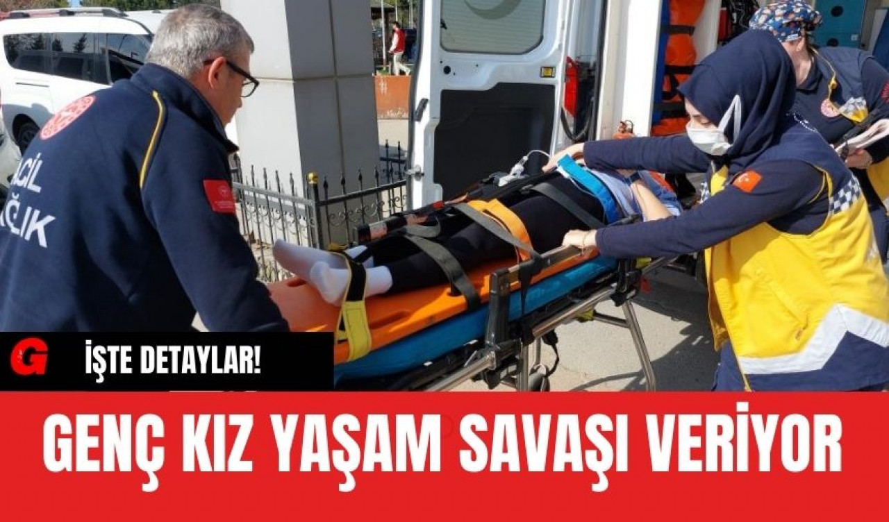 Balkondan düşen genç kız yaşam savaşı veriyor