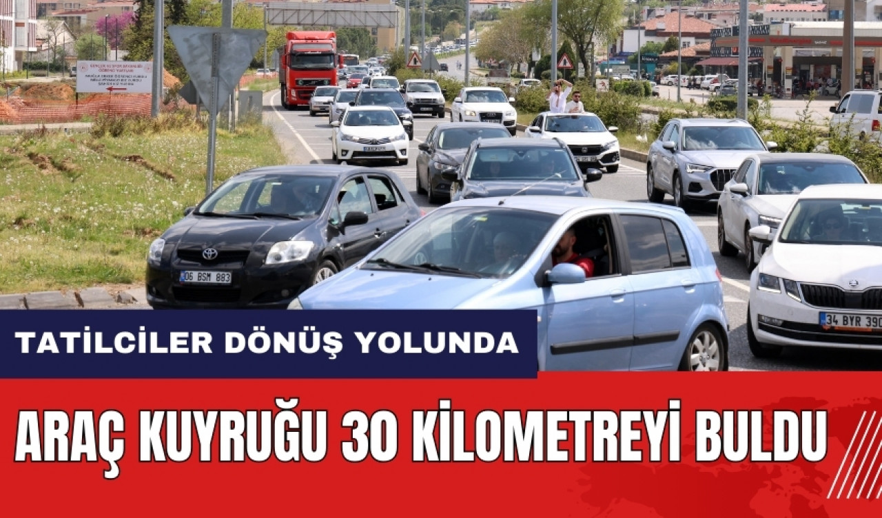 Muğla'da tatilciler dönüş yolunda! Araç kuyruğu 30 kilometreyi buldu