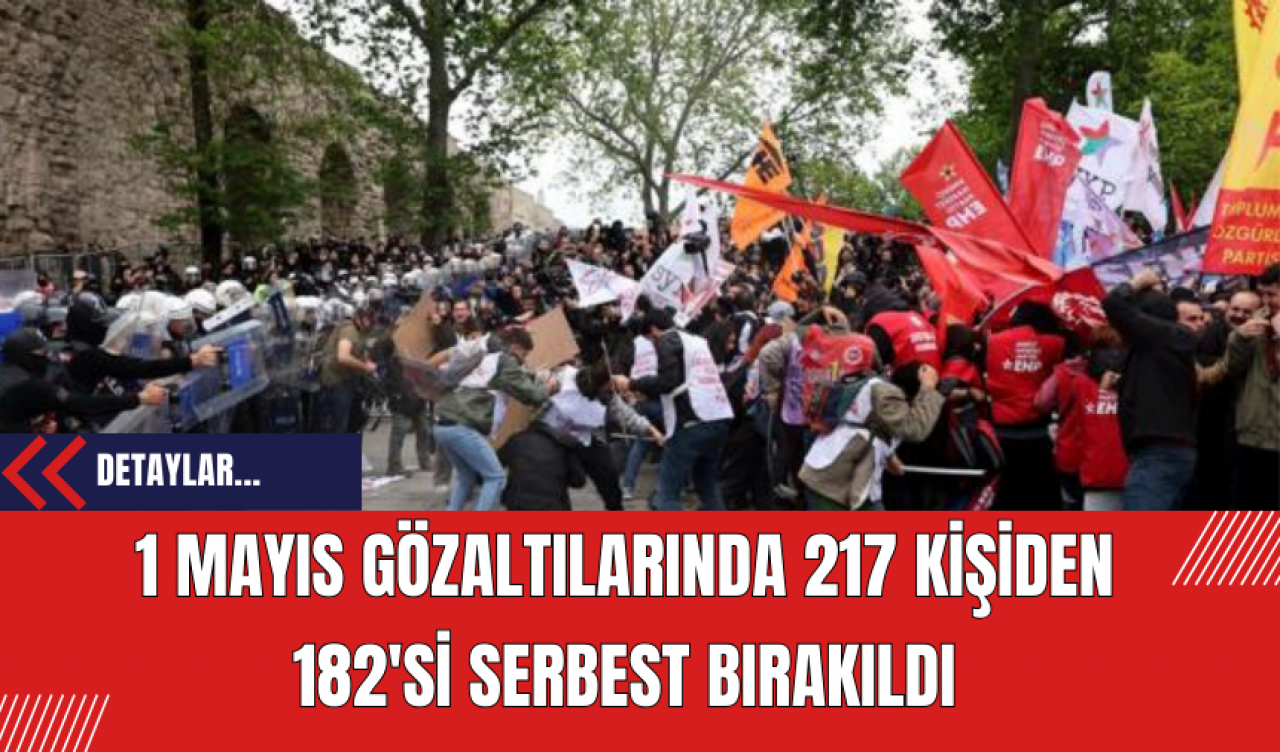 1 Mayıs Gözaltılarında 217 Kişiden 182'si Serbest Bırakıldı