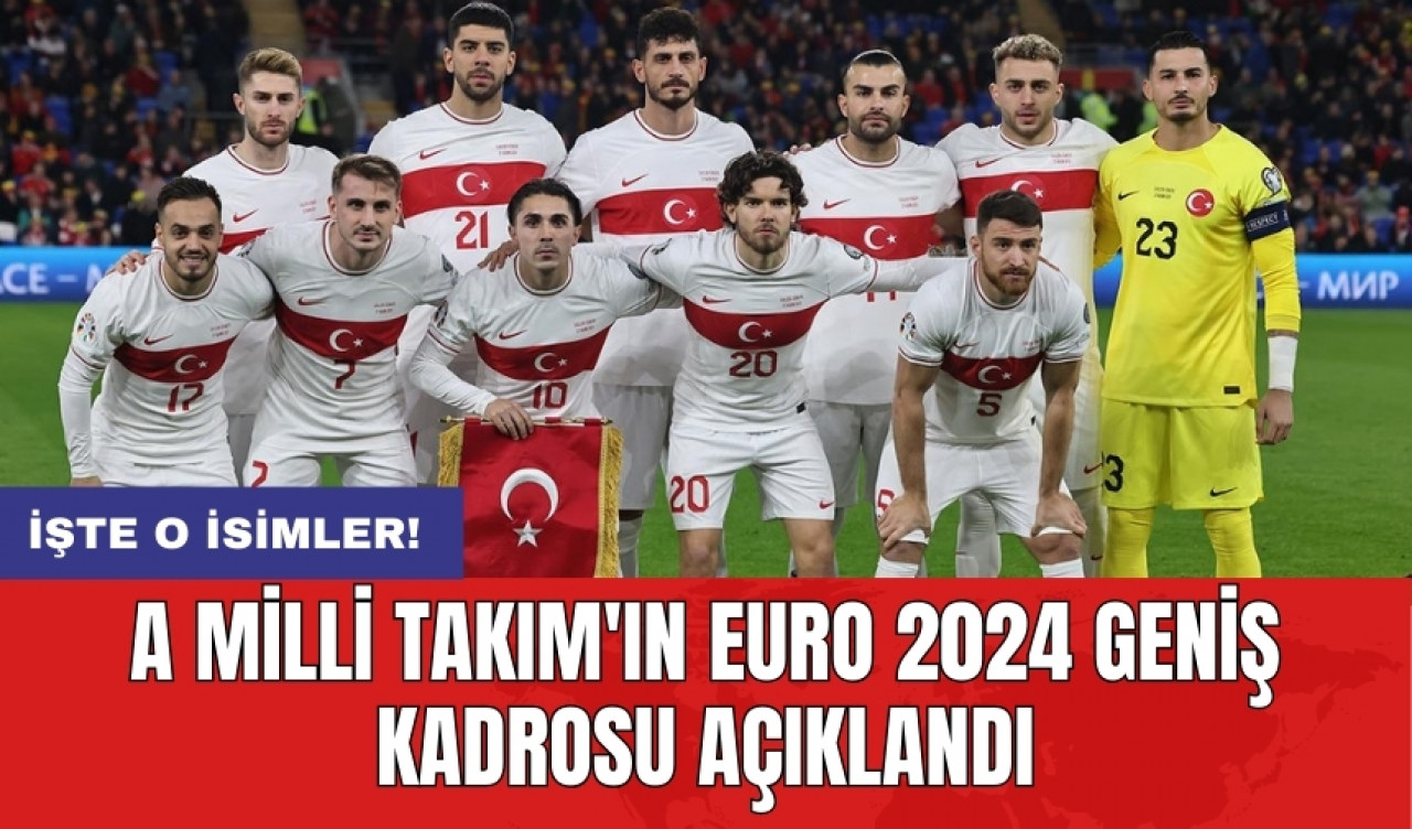 A Milli Takım'ın EURO 2024 geniş kadrosu açıklandı