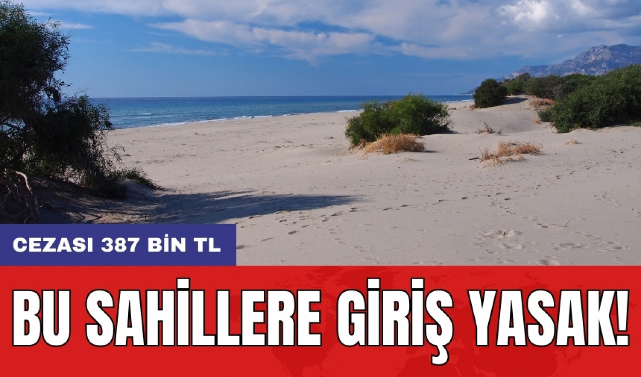 Bu Sahillere Giriş Yasak! Cezası 387 bin TL