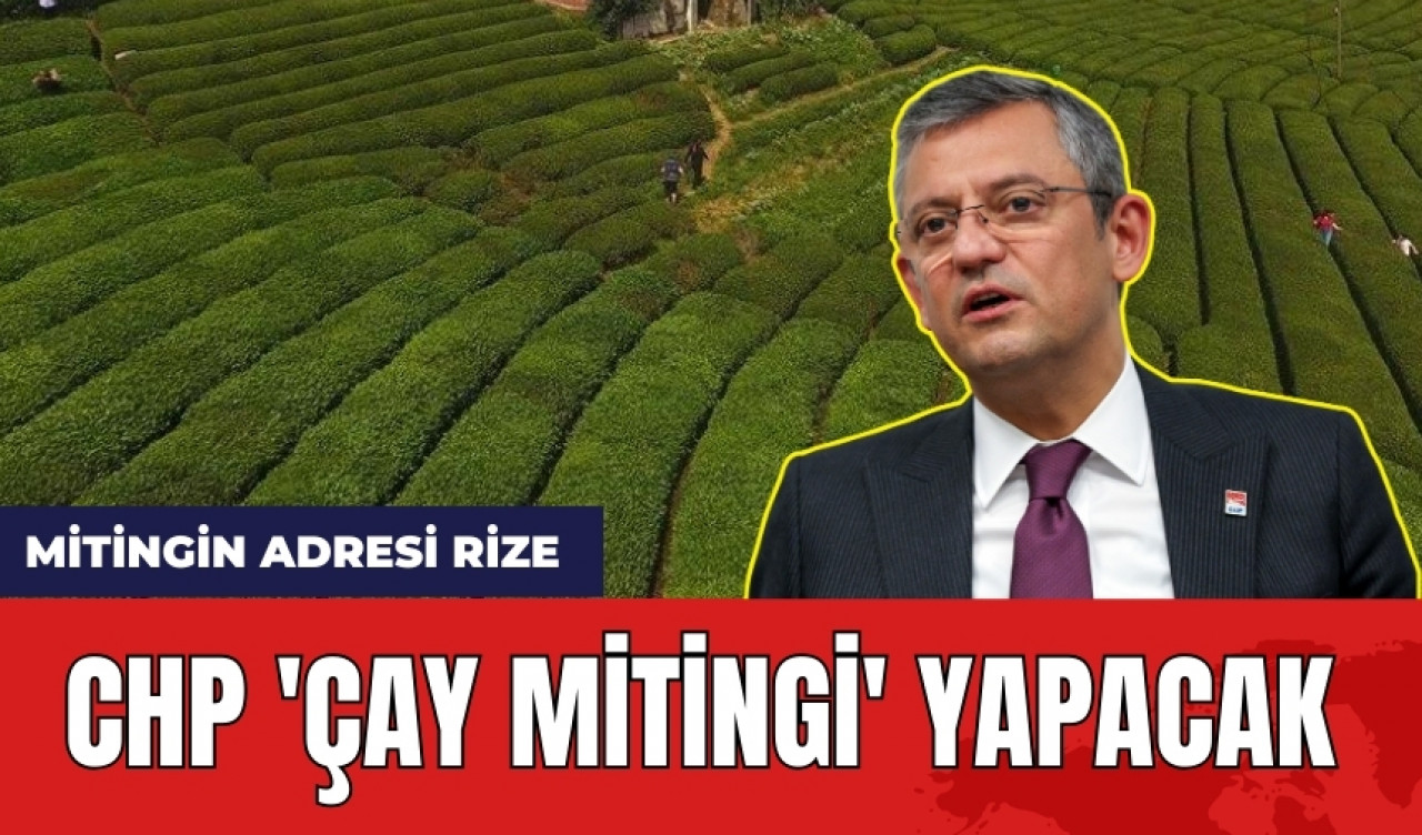 CHP Rize'de 'Çay Mitingi' yapacak