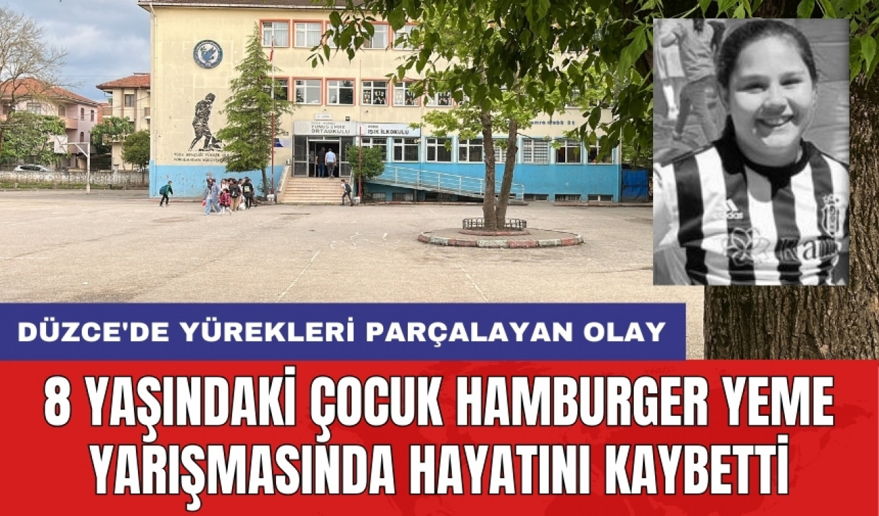 Düzce'de yürekleri parçalayan olay: 8 yaşındaki çocuk hamburger yeme yarışmasında hayatını kaybetti