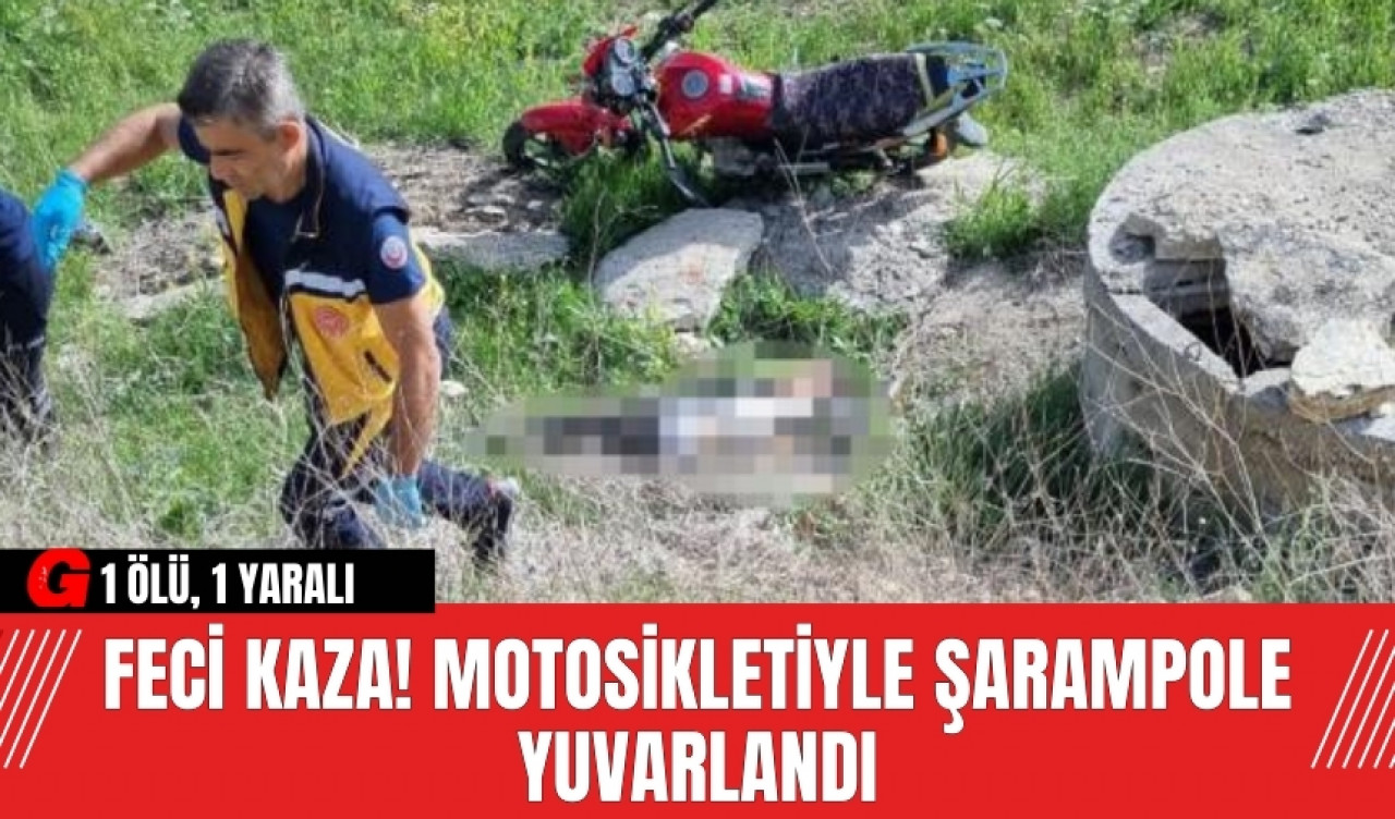 Feci Kaza! Motosikletiyle Şarampole Yuvarlandı