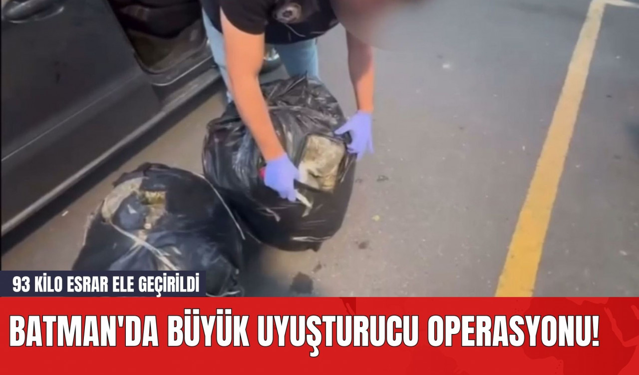 Batman'da Büyük Uy*şturucu Operasyonu!  93 Kilo Es*ar Ele Geçirildi