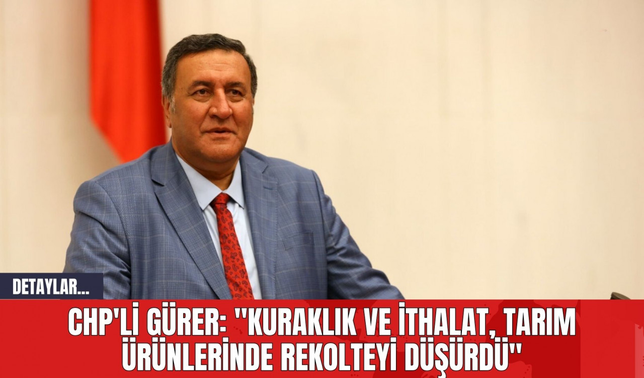 CHP'li Gürer: "Kuraklık ve İthalat, Tarım Ürünlerinde Rekolteyi Düşürdü"