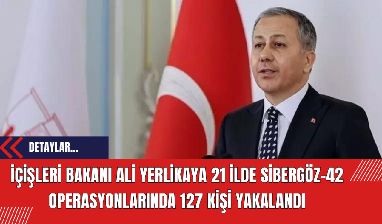 İçişleri Bakanı Ali Yerlikaya 21 İlde Sibergöz-42 Operasyonlarında 127 Kişi Yakalandı