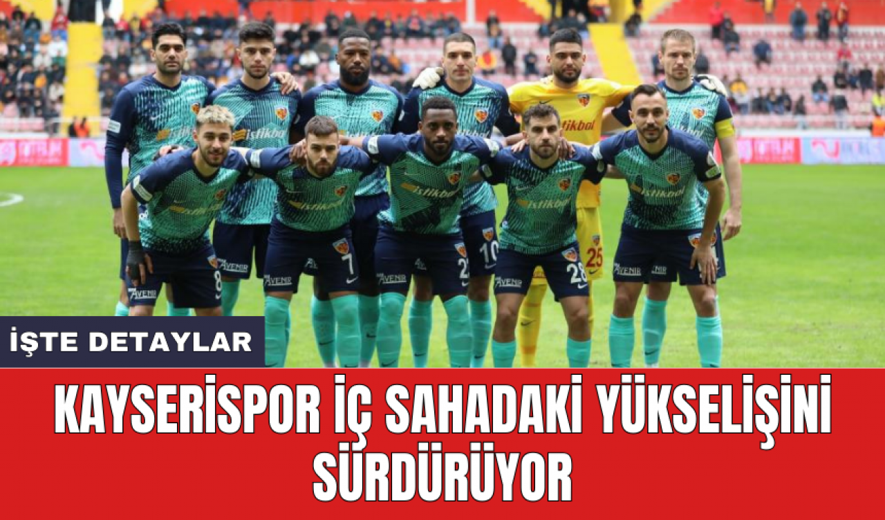 Kayserispor iç sahadaki yükselişini sürdürüyor