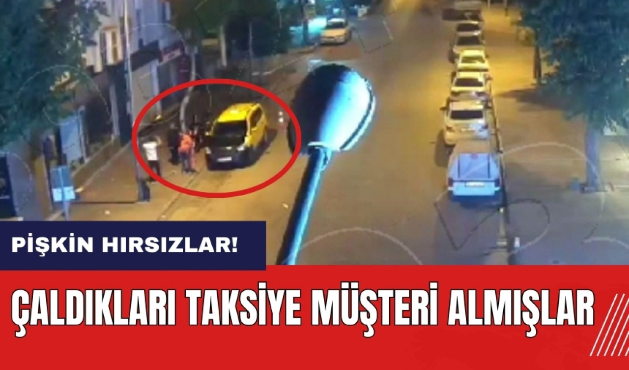 Mersin'de çaldıkları taksiye müşteri almışlar!