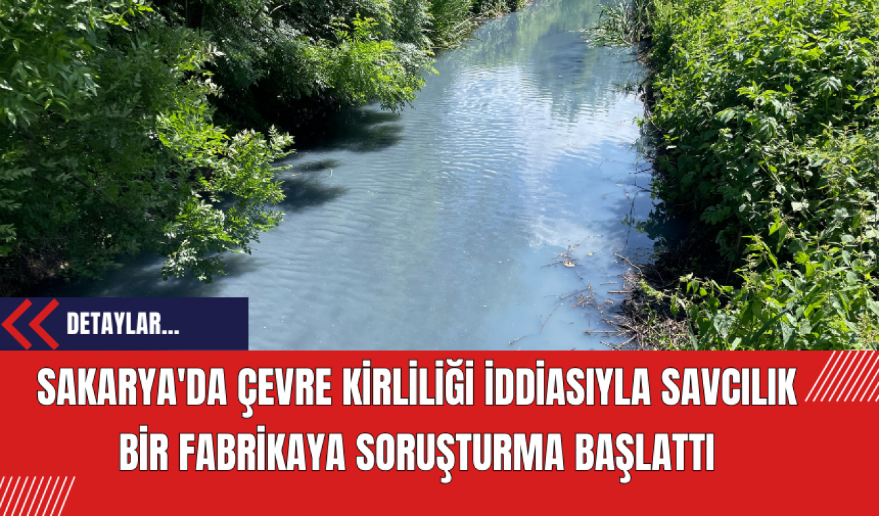 Sakarya'da Çevre Kirliliği İddiasıyla Savcılık Fabrikaya Soruşturma Başlattı