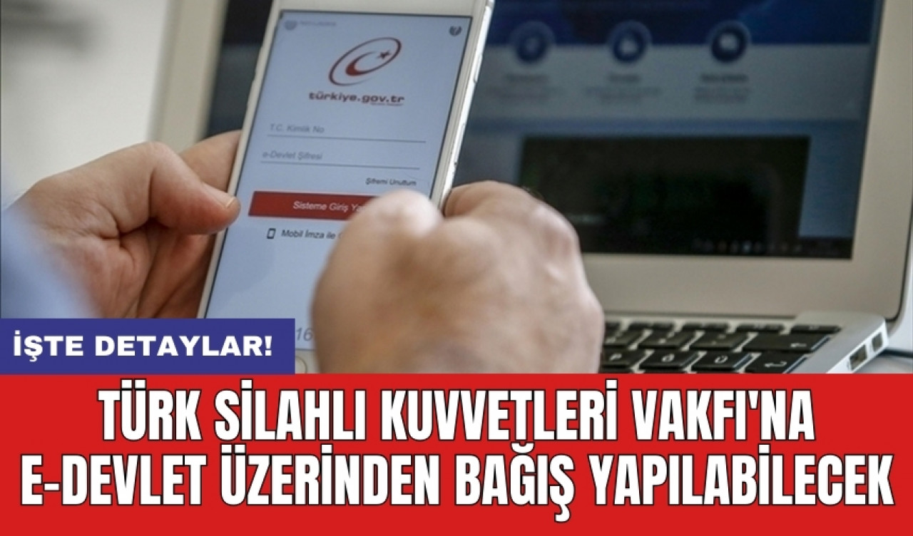 Türk Silahlı Kuvvetleri Vakfı'na e-Devlet üzerinden bağış yapılabilecek