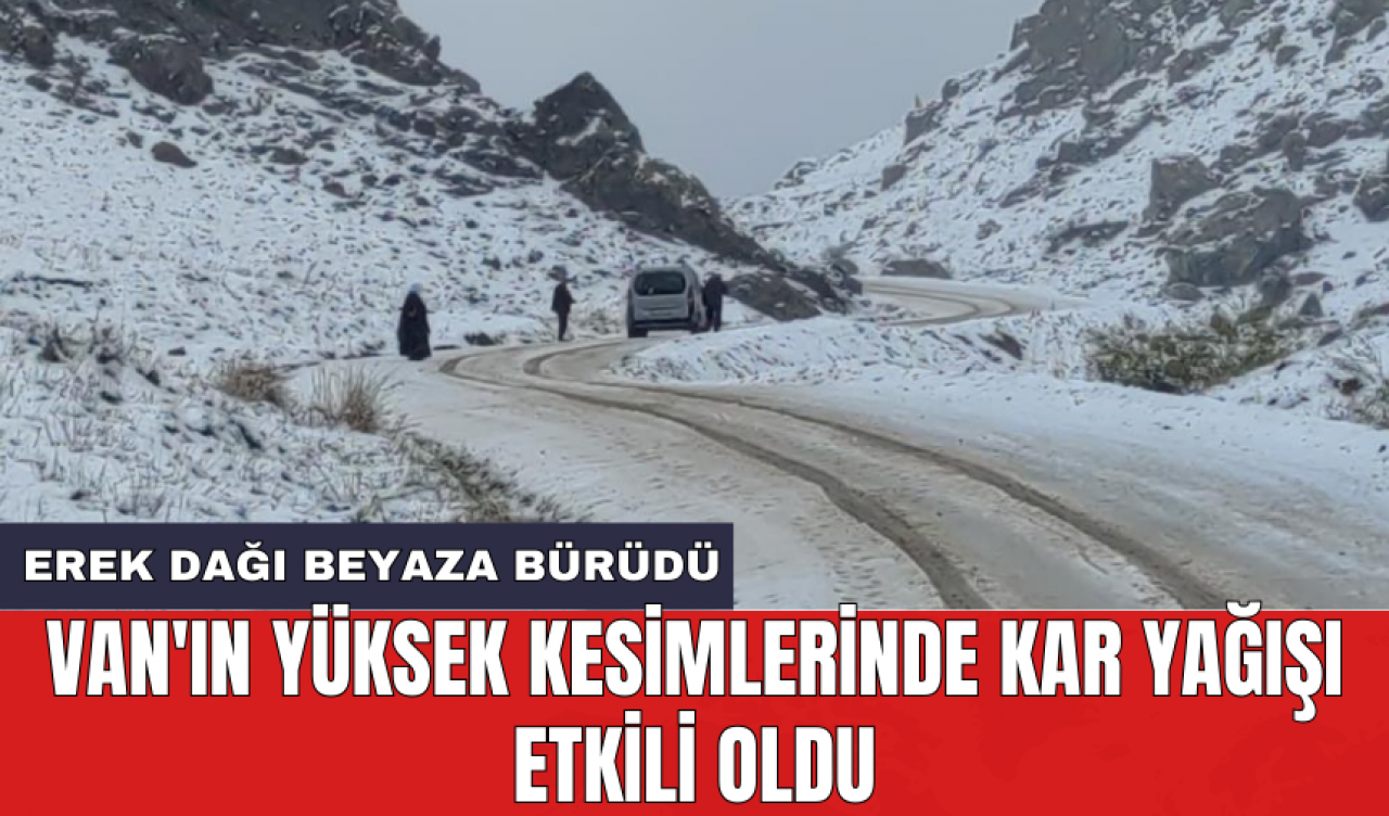 Van'ın yüksek kesimlerinde kar yağışı etkili oldu