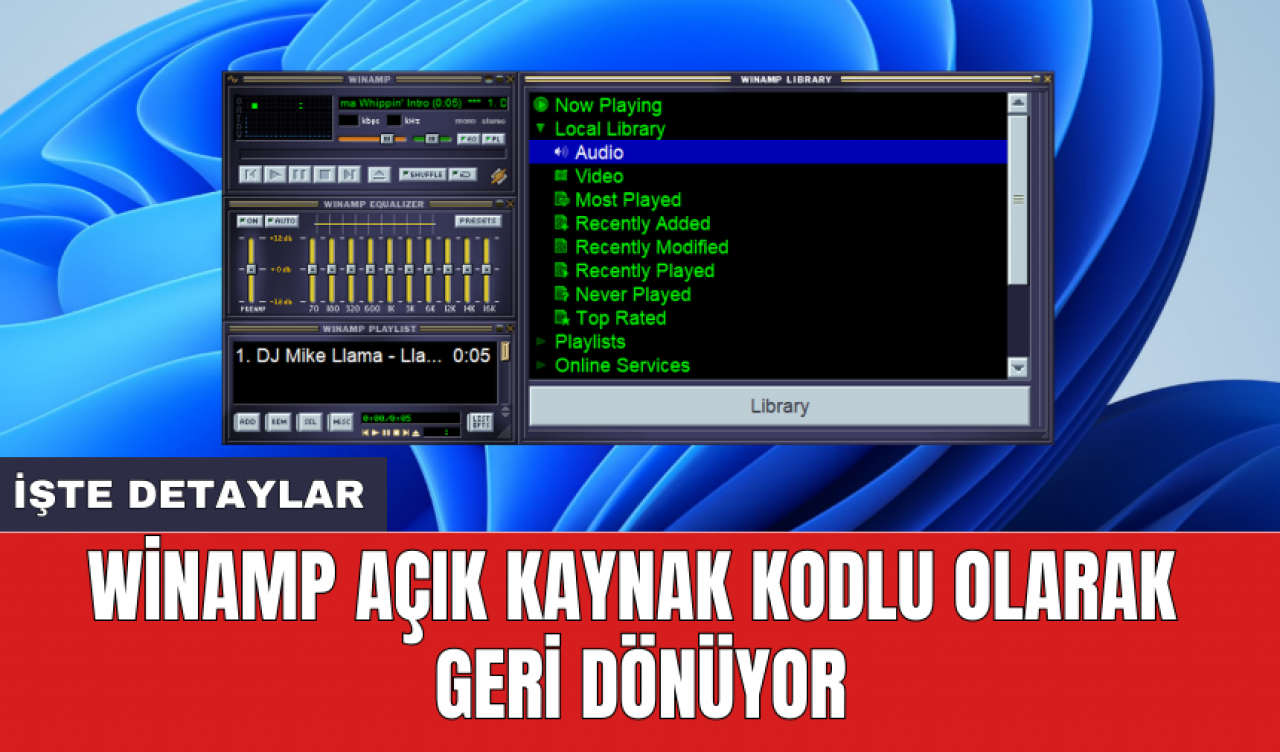 Winamp açık kaynak kodlu olarak geri dönüyor