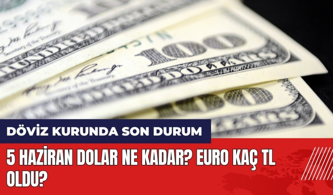 5 Haziran dolar ne kadar? Euro kaç TL oldu? Döviz kurunda son durum