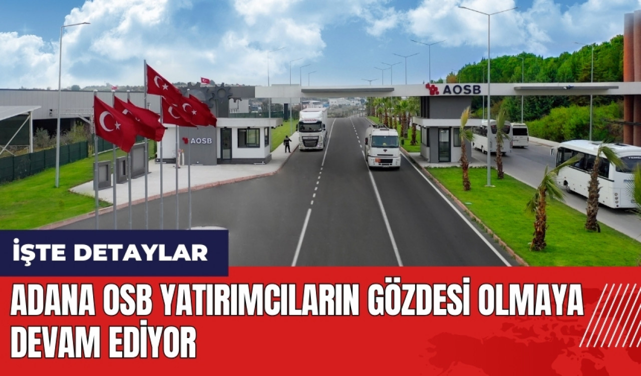 Adana OSB yatırımcıların gözdesi olmaya devam ediyor