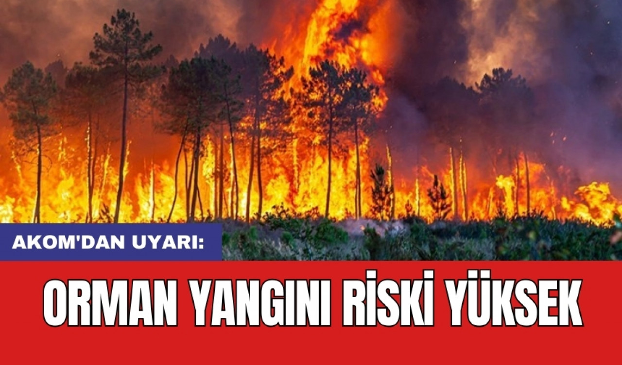 AKOM'dan uyarı: Orman yangını riski yüksek