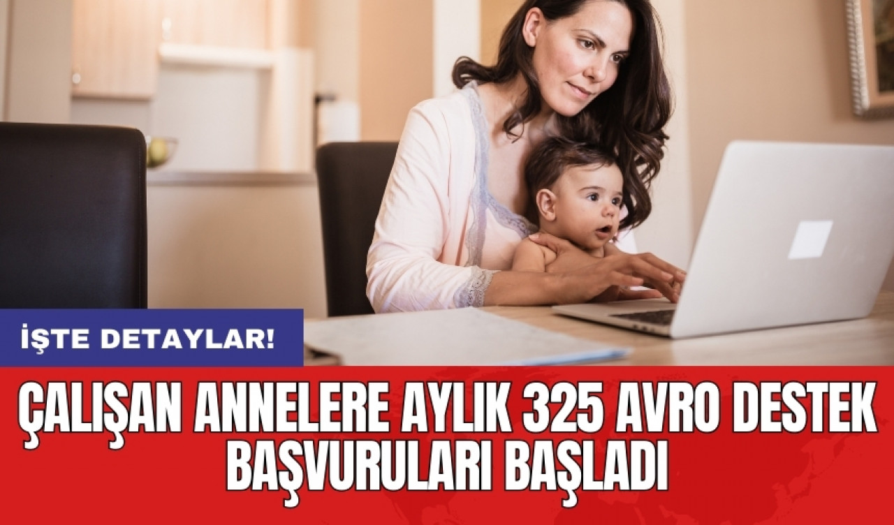 Çalışan annelere aylık 325 avro destek başvuruları başladı