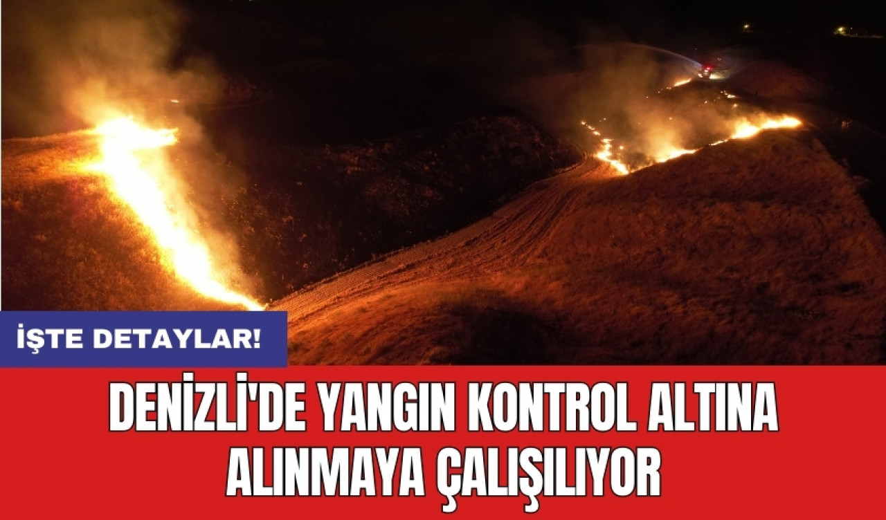 Denizli'de yangın kontrol altına alınmaya çalışılıyor