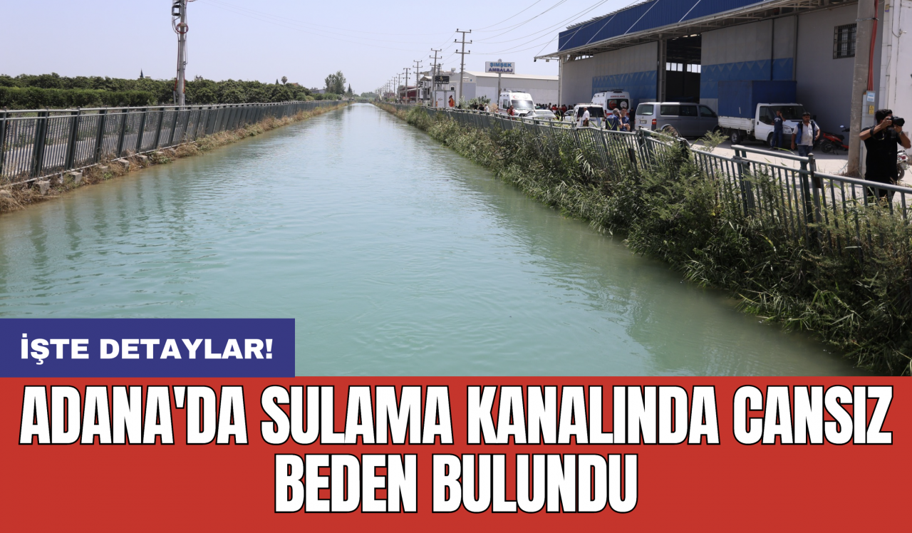 Adana'da sulama kanalında cansız beden bulundu