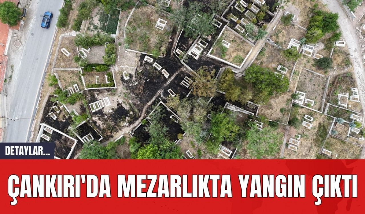 Çankırı'da Mezarlıkta Yangın Çıktı