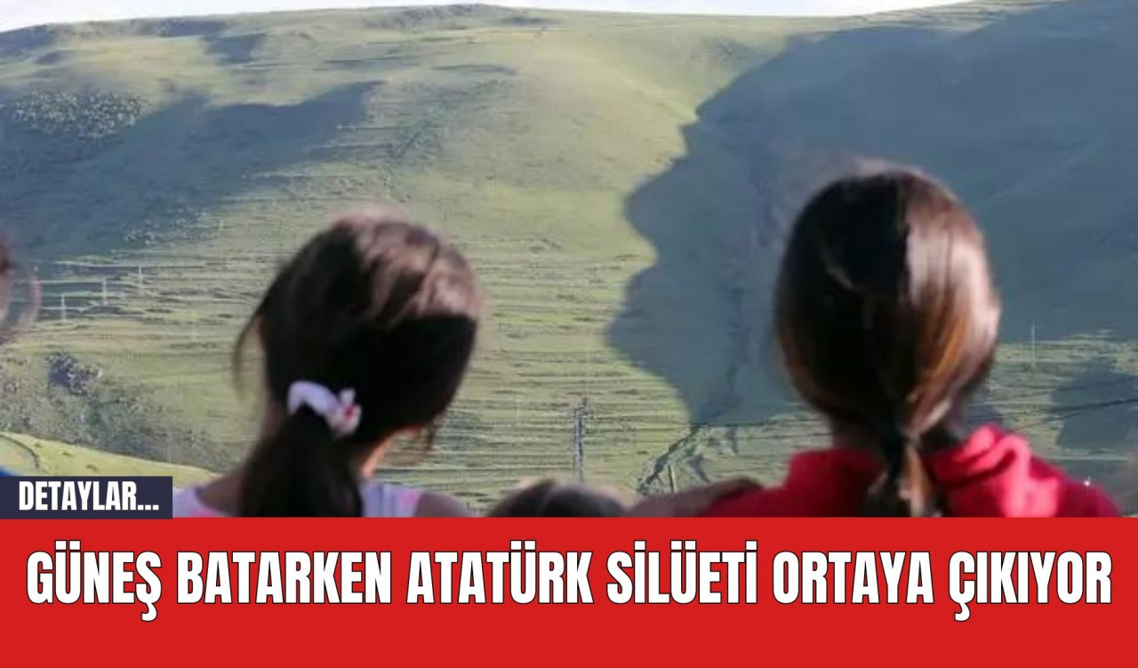 Güneş Batarken Atatürk Silüeti Ortaya Çıkıyor