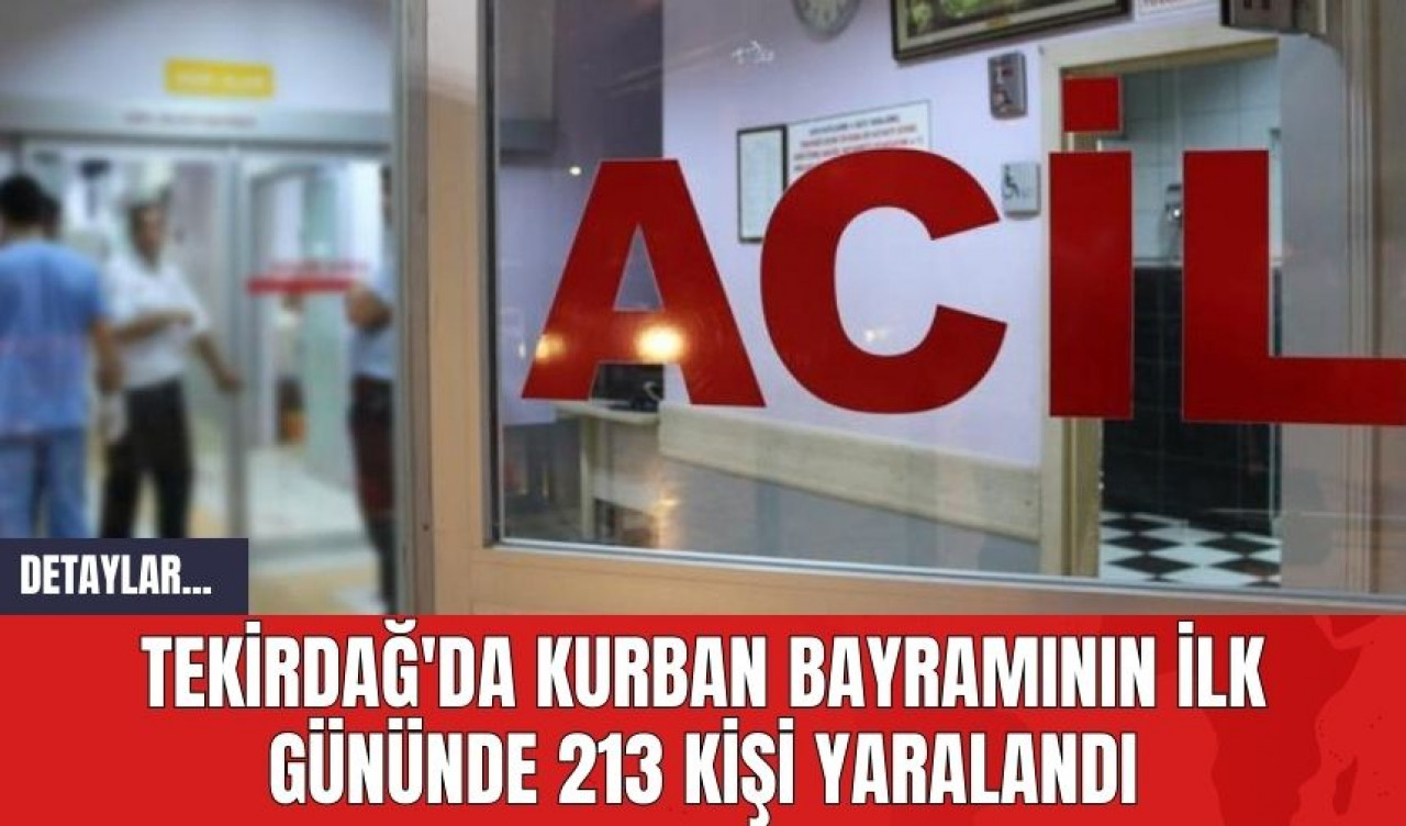 Tekirdağ'da Kurban Bayramının İlk Gününde 213 Kişi Yaralandı