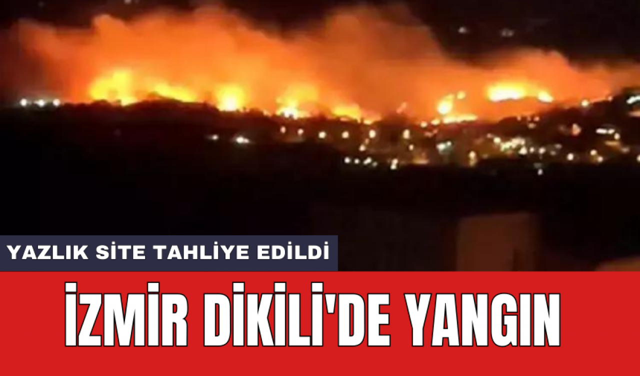 İzmir Dikili'de yangın: Yazlık site tahliye edildi